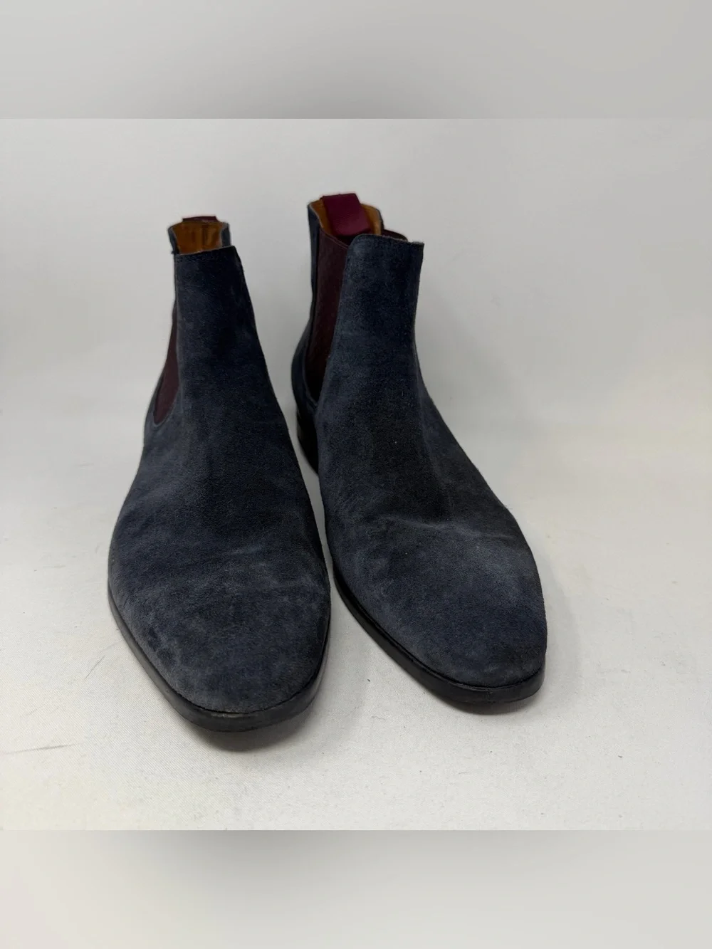 Ted Baker Chelsea Men’s Blue Suede Leather Pull-on Boots Sz US 9.5
